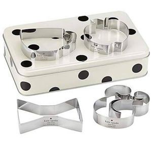Kate Spade Cookie Cutters & Storage Tin Can